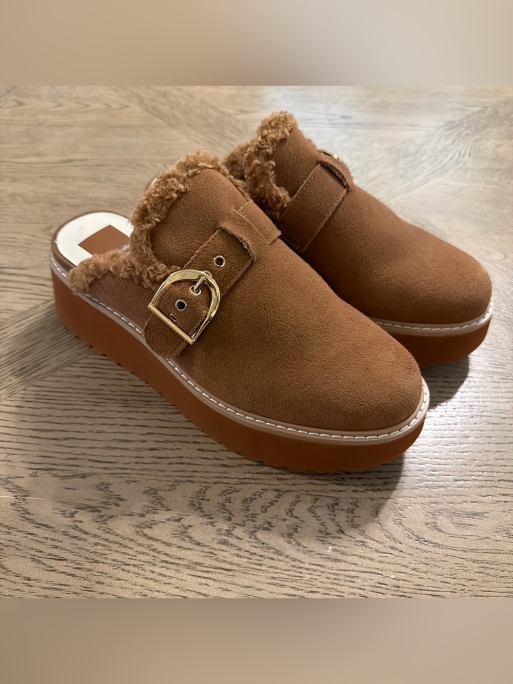 Dolce Vita Lelani Plush Flat Platform Mule Women's Sz 9.5